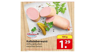 Angebot Kalbsleberwurst im famila Prospekt