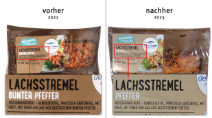 alt: Deutsche See Lachsstremel Bunter Pfeffer, 2022; neu: Lachsstremel Pfeffer, 2023