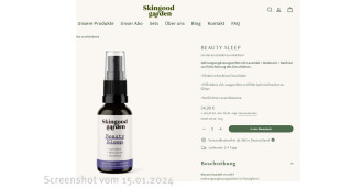 Angebot, Skingood garden Beauty Sleep, skingood.de, 15.01.2024