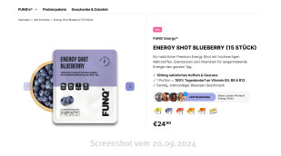 Angebot, FunQ‘ Energy Energy Shot Blueberry, funq.com, 20.09.2024