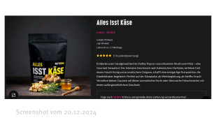 Angebot, Pottkorn Gourmet Popcorn Alles isst Käse, pottkorn.de, 20.12.2024