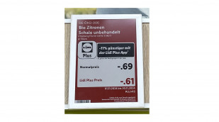 Preisauszeichnung Lidl, Bio Zitronen, 11.11.2024