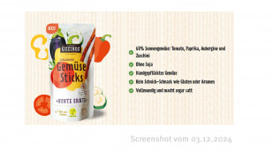 Guzinos Gemüsesticks, Guzinos.de, 03.12.2024