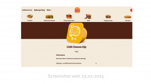 Burger King Chili Cheese Dip, Burgerking.de, 23.01.2025