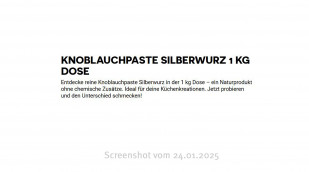 Knoblauchpaste Silberwurz, Darmboutique.de, 24.01.2025