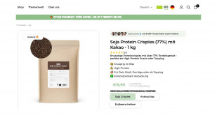 Soja Protein Crispies mit Kakao, Vetain.de, 23.01.2025