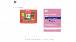 Ritter Sport Crispy Cookie, Shop.Ritter-Sport.de, 18.02.2025