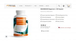 Magnesium Bisglycinat, Profuel.de, 04.03.2025 