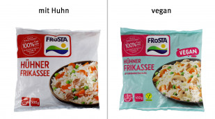 Frosta Hühner Frikassee, mit Huhn und vegan 
