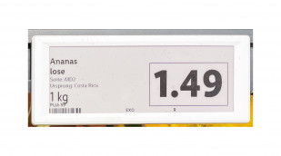 Preisschild Ananas, Lidl, Marburg. 17.04.2025