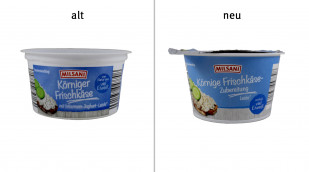 Leichte Körnige Frischkäsezubereitung, Hersteller: Bayernland eG; ‚Hersteller: Bonifaz Kohler GmbH