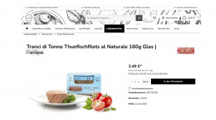 Thunfischfilets al Naturale, Culinaria-Shop.de, 21.05.2025  