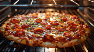 Tiefkühlpizza im Backofen Tiefkühlpizza im Backofen