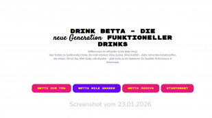 Homepage, Drinkbetta.de, 23.01.2026