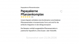 Papayakerne Pflanzenkomplex, purazell.de, 21.04.2026