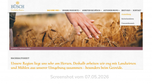 Nachhaltigkeit, baeckerei-buesch.de, 07.05.2026 Nachhaltigkeit, baeckerei-buesch.de, 07.05.2026