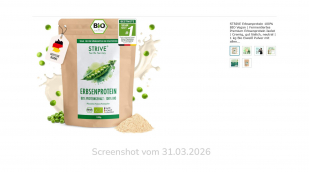Strive Erbsenprotein, amazon.de, 31.03.2026 