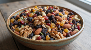 Schüssel mit Nuss-Frucht-Mix