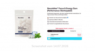 Neurobites Focus & Energy Gum, tryneurobites.com, 14.07.2026 Neurobites Focus & Energy Gum, tryneurobites.com, 14.07.2026