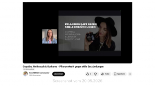 Werbevideo auf Youtube, Copaiba, Weihrauch & Kurkuma, Flowterra Community, 20.05.2026 Werbevideo auf Youtube, Copaiba, Weihrauch & Kurkuma, Flowterra Community, 20.05.2026