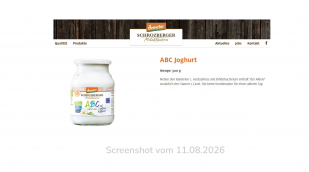ABC Joghurt, schrozberger-milchbauern.de, 11.08.2026 ABC Joghurt, schrozberger-milchbauern.de, 11.08.2026