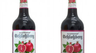 Allstedter Schloßberg Grenadine Sirup, links vor März 2016, rechts ab März 2016