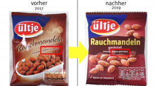 alt: ültje Rauchmandeln, geröstet; neu: 2019 