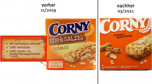 alt: Corny süß & salzig Erdnuss 11/2019; neu: 2021 