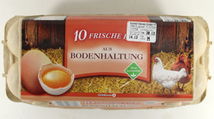 Eierhof Hennes 10 frische Eier aus Bodenhaltung