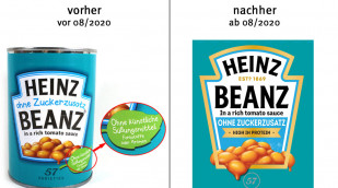 alt: Heinz Beanz ohne Zuckerzusatz, bis 08/2020 ; neu:, ab 08/2020