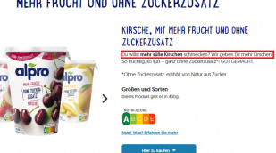 Alpro mehr Frucht ohne Zuckerzusatz Kirsche, alpro.com, 17.04.2020