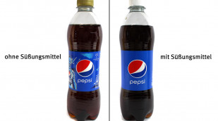 Pepsico Pepsi Cola, herkömmliche Variante (links) und neue Variante (rechts)