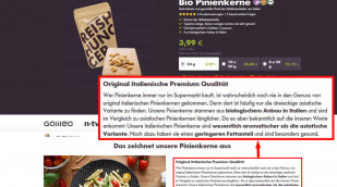 Angebot Bio-Pinienkerne, reishunger.de, 06.05.2020