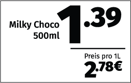 Beispiel für ein Preisetikett mit Grundpreisangabe