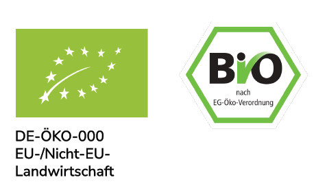 Beispiel für Bio-Siegel mit EU/Nicht-EU-Kennzeichnung
