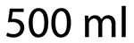 Beispiel für eine Füllmengenangabe: "500 ml"