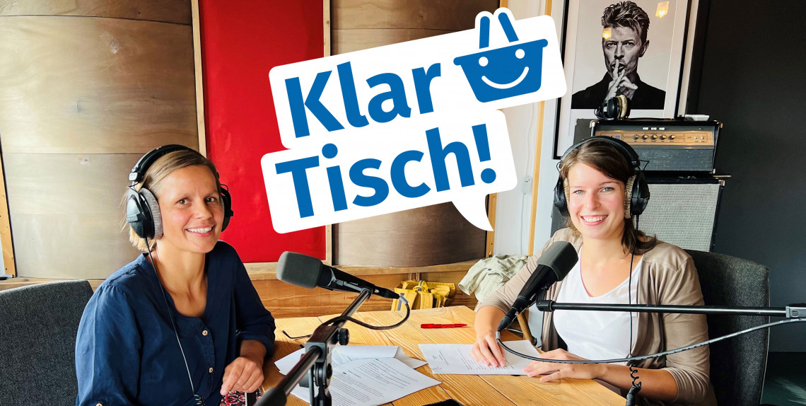 Nicole Schöppler und Christiane Seidel bei der Podcastaufnahme