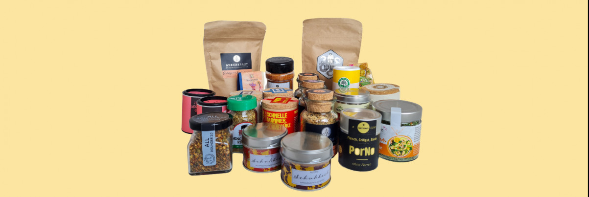 Verpackungen der Marktstichprobe Gewürze und Gewürzmischungen