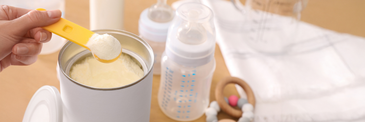Zubereitung von Babynahrung aus Pulver